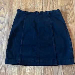 Free People, black stretch denim fitted skirt. size 2:)